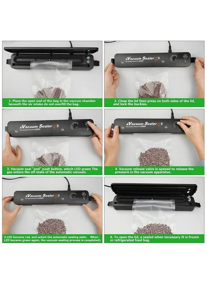 Professional Vacuum Sealer Machine – Seal Meats, Veggies, and Leftovers with One Touch